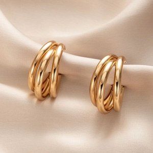 Boutique Open Gold Hoop Earrings